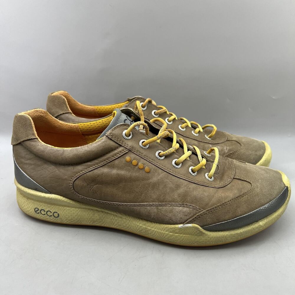 ECCO Biom Hybrid Yak Golf Shoes Men's 10 10.5 US, 44 EU Brown Spikeless Sneakers
